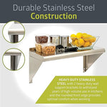 Fuerza NSF - Certified Stainless Steel Wall Mount Storage Shelf with 1