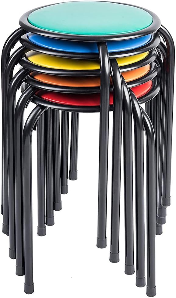 Fuerza Multipurpose Padded Stool Chairs 18" Seat Height (Pack of 5) - SchoolOutlet