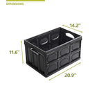Fuerza Collapsible Storage Bins Stackable Containers for School, Work, Home Organization (Pack of 3) - SchoolOutlet