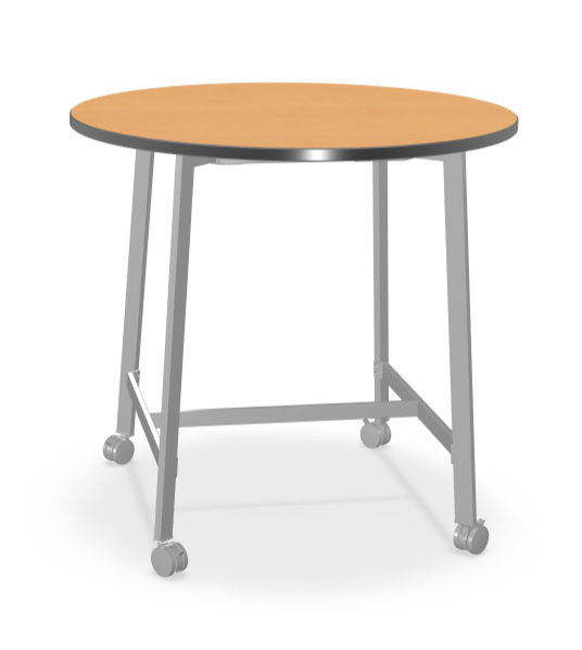 Mooreco Akt Table – 48" Round, Laminate Top, Fixed Height Available in 29"H, 36"H, or 42"H