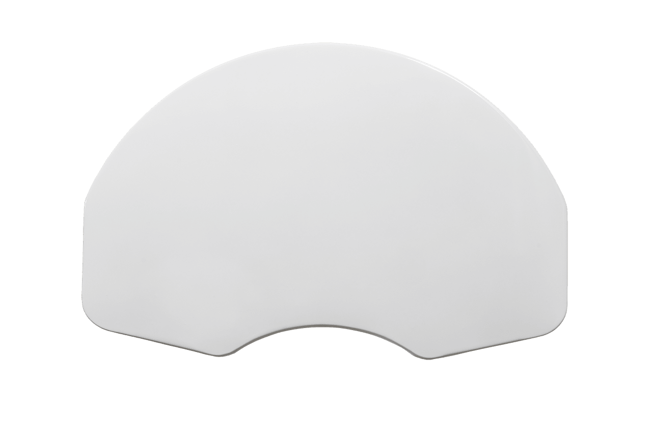 Gared Performance Sports Systems Rear - Mount Fan - Shape Steel Basketball Backboard White Powdercoat (GPS - 1266) - SchoolOutlet