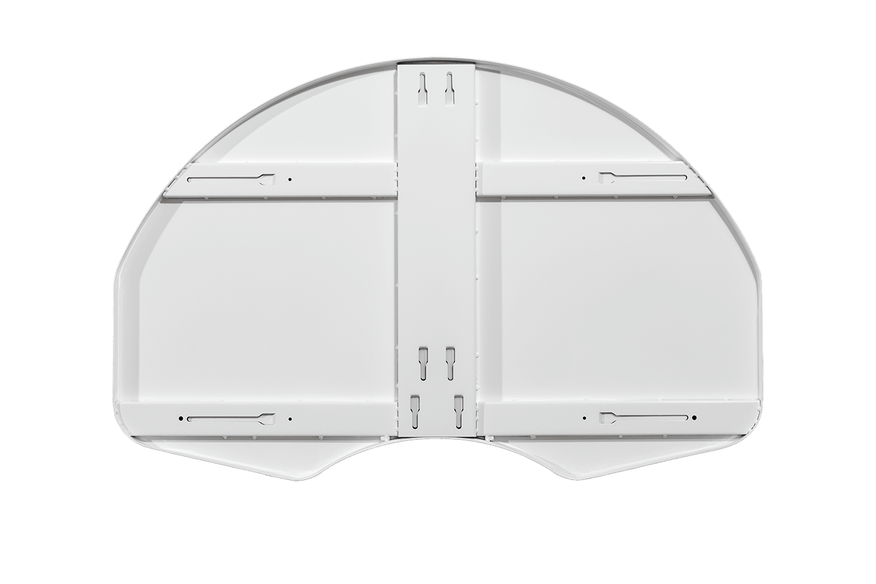 Gared Performance Sports Systems Rear - Mount Fan - Shape Steel Basketball Backboard White Powdercoat (GPS - 1266) - SchoolOutlet