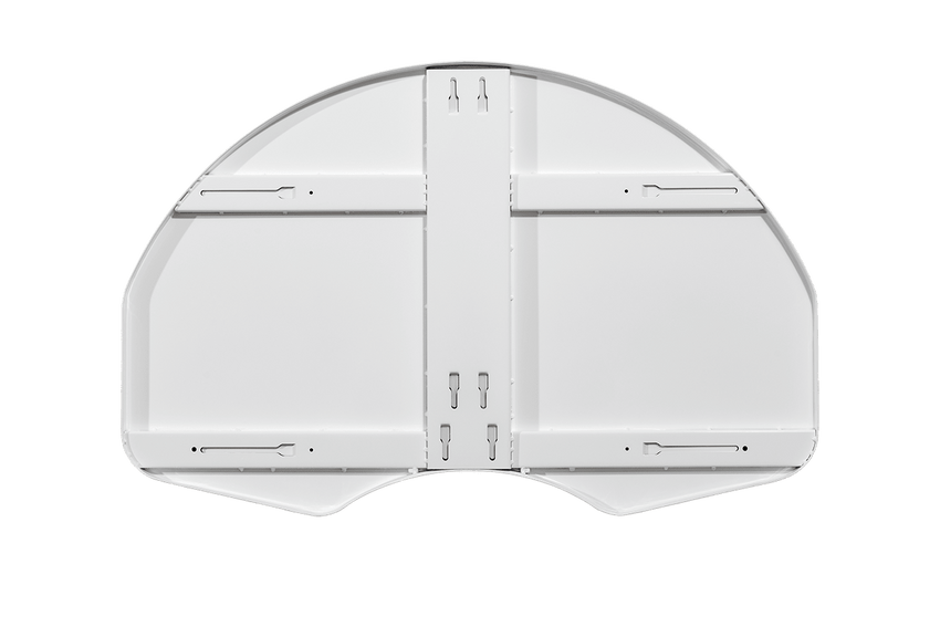 Gared Performance Sports Systems Rear - Mount Fan - Shape Steel Basketball Backboard White Powdercoat (GPS - 1266) - SchoolOutlet