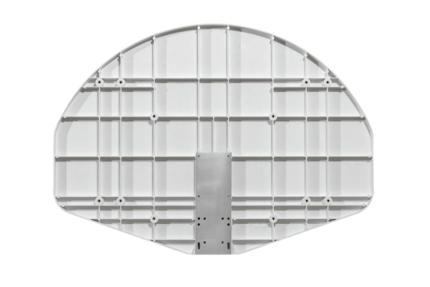 Gared Performance Sports Systems Lightweight Fan - Shape Fiberglass Basketball Backboard with Orange Target (GPS - 1301B) - SchoolOutlet