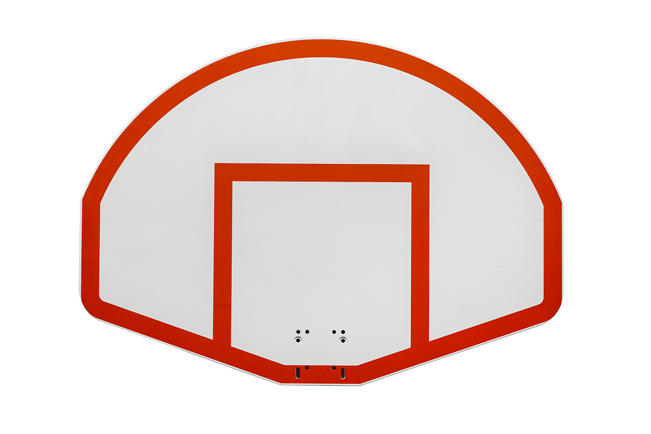 Gared Performance Sports Systems Lightweight Fan - Shape Fiberglass Basketball Backboard with Orange Target (GPS - 1301B) - SchoolOutlet