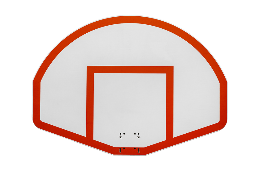 Gared Performance Sports Systems Lightweight Fan - Shape Fiberglass Basketball Backboard with Orange Target (GPS - 1301B) - SchoolOutlet