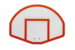 Gared Performance Sports Systems Lightweight Fan - Shape Fiberglass Basketball Backboard with Orange Target (GPS - 1301B) - SchoolOutlet