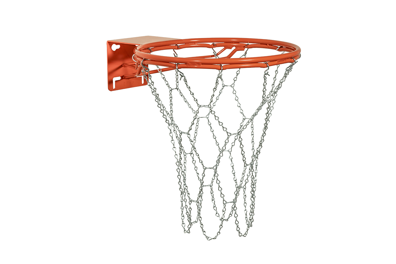 Gared Performance Sports Systems Super Goal Fixed Basketball Rim with Chain Net & Double Ring Construction (GPS - 140) - SchoolOutlet