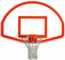 Gared Performance Sports Systems Rust-Resistant Fan-Shape Aluminum Basketball Backboard with Orange Target (GPS-1750B)