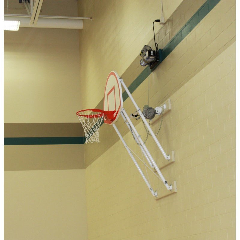 Gared Performance Sports Systems Fold - Up Wall Mount Series with 9' - 12' Extension, Fan - Shape Board (GPS - 2400 - 9120) - SchoolOutlet