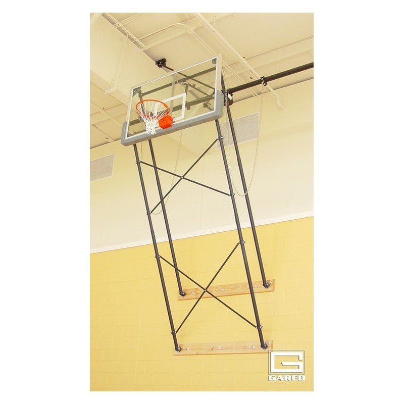 Gared Performance Sports Systems Corner Mount Fold - Up Wall Mount Series 9' - 12' Extension, Rectangular Board (GPS - 2400 - 9124) - SchoolOutlet