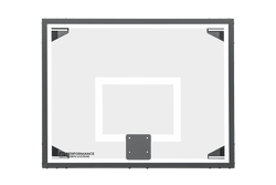 Gared Performance Sports Systems Side Court Recreational Glass Basketball Backboard 42 x 54" with Corner Mount Brackets (GPS-3050)