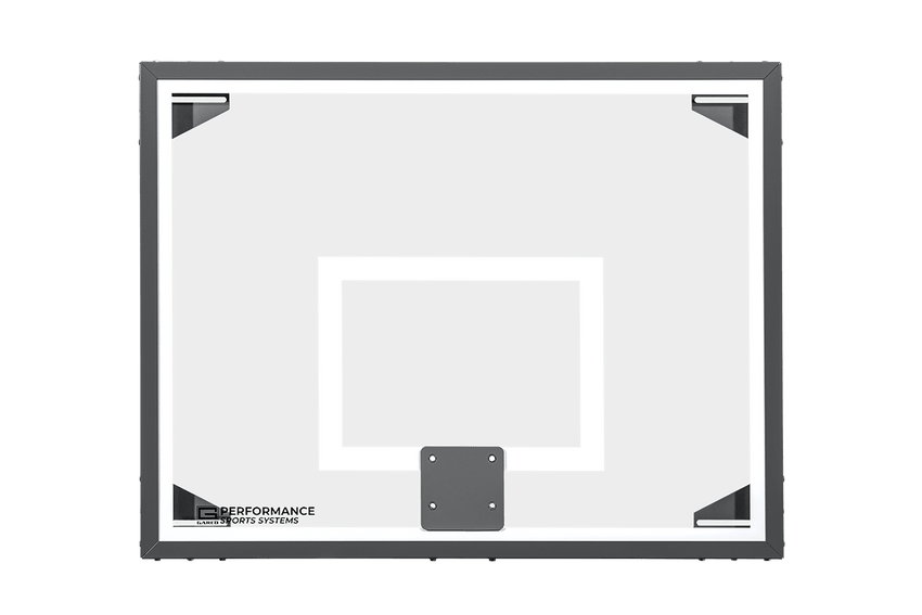 Gared Performance Sports Systems Side Court Recreational Glass Basketball Backboard 42 x 54" with Corner Mount Brackets (GPS - 3050) - SchoolOutlet