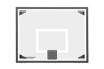 Gared Performance Sports Systems Side Court Recreational Glass Basketball Backboard 42 x 54