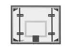 Gared Performance Sports Systems Side Court Recreational Glass Basketball Backboard 42 x 54