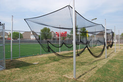 Gared Outdoor Aluminum Batting Cage System, 12'W x 10'H x 70'L, 3.5" O.D. 10 Posts (GPS-4085-70)