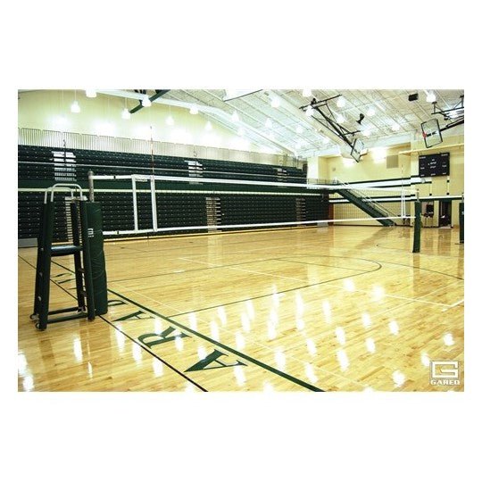Gared Performance Sports Systems OMNISTEEL 3" O.D. Two - Court Volleyball System, Less Floor Sleeves (GPS - 5103) - SchoolOutlet