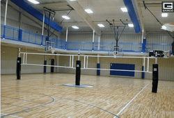 Gared Performance Sports Systems Rallyline 3.5" OD Scholastic Telescopic Two-Court Volleyball System, Less Floor Sleeves (GPS-6103)