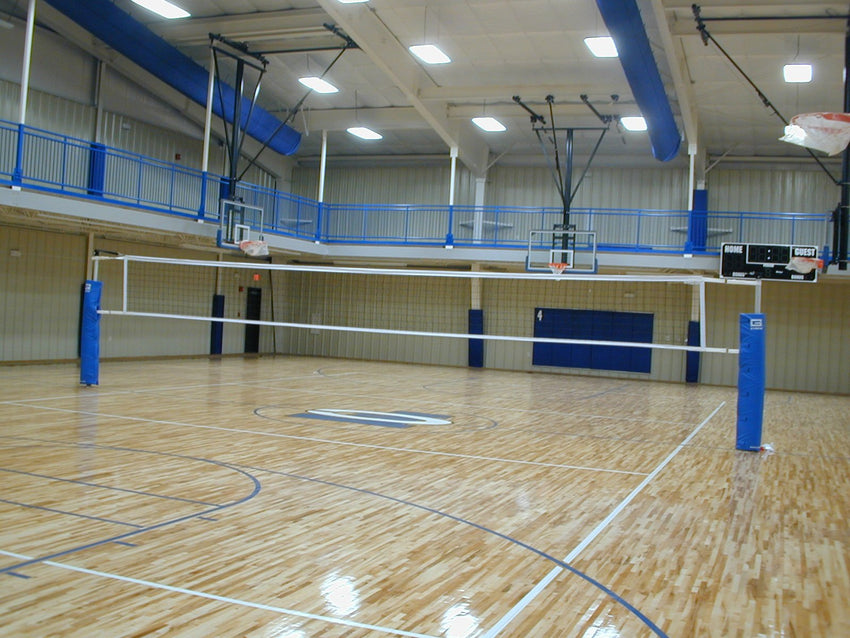 Gared Performance Sports Systems Rallyline 3.5" OD Scholastic Telescopic One - Court Volleyball System, Less Floor Sleeves (GPS - 6105) - SchoolOutlet