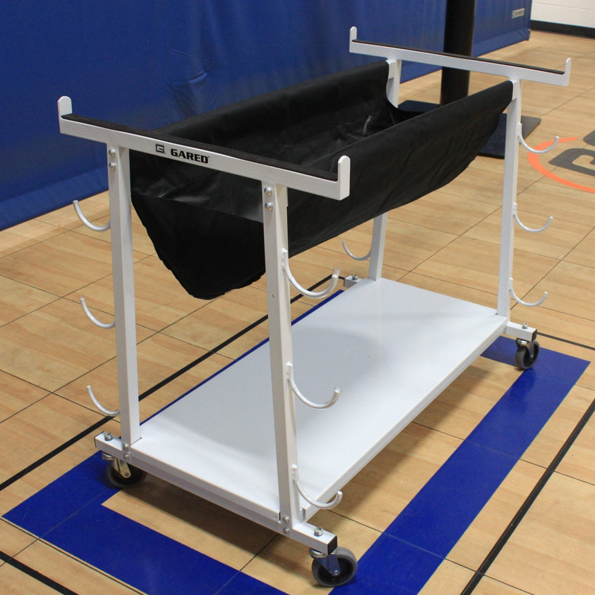 Gared Performance Sports Systems Volleyball Equipment Storage Cart with Nylon Basket & Casters (GPS - 6295) - SchoolOutlet
