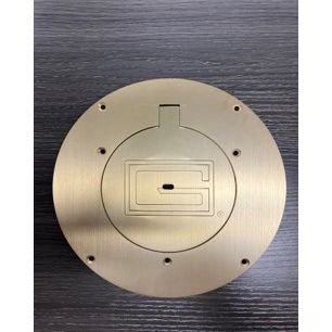 Gared Performance Sports Systems 6 - 5/8" Brass Floor Cover Plate for Volleyball Floor Sleeves (GPS - 6430) - SchoolOutlet