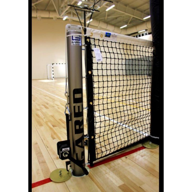Gared Sports Grand Slam Indoor Tennis Post System, 4" Aluminum Multi - Sport Net System (GPS - 6450) - SchoolOutlet