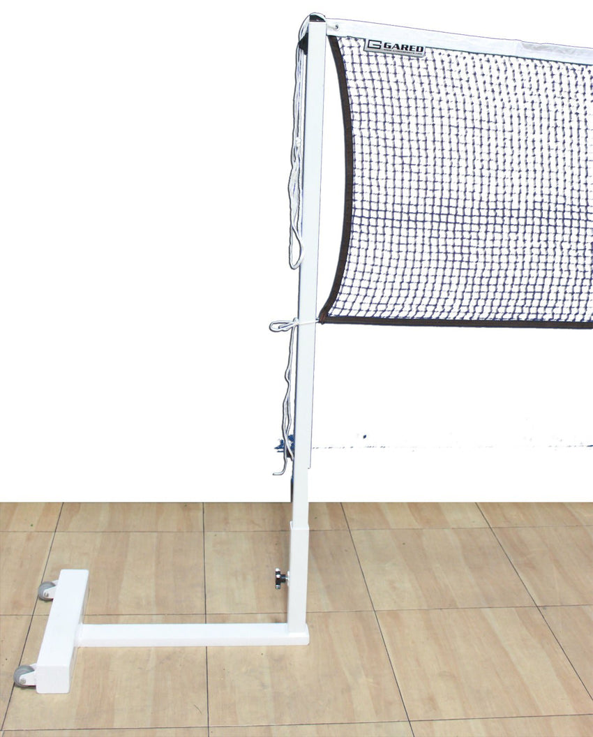 Gared Performance Sports Systems One - Court Portable Badminton System with Wheeled T - Bar Base (GPS - 6631) - SchoolOutlet