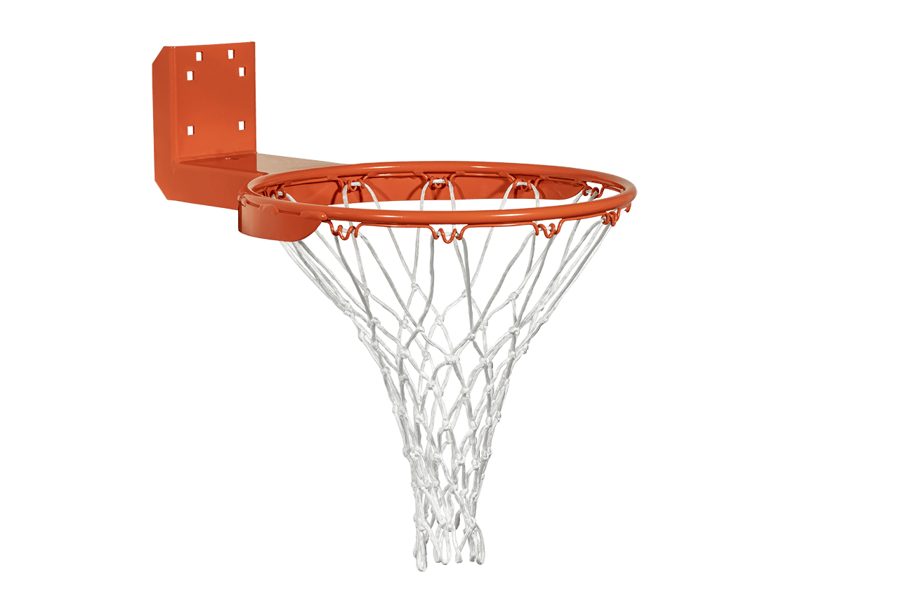 Gared Performance Sports Systems Rear - Mount Institutional Fixed Basketball Rim with No - Tie Net Attachment (GPS - 66T) - SchoolOutlet
