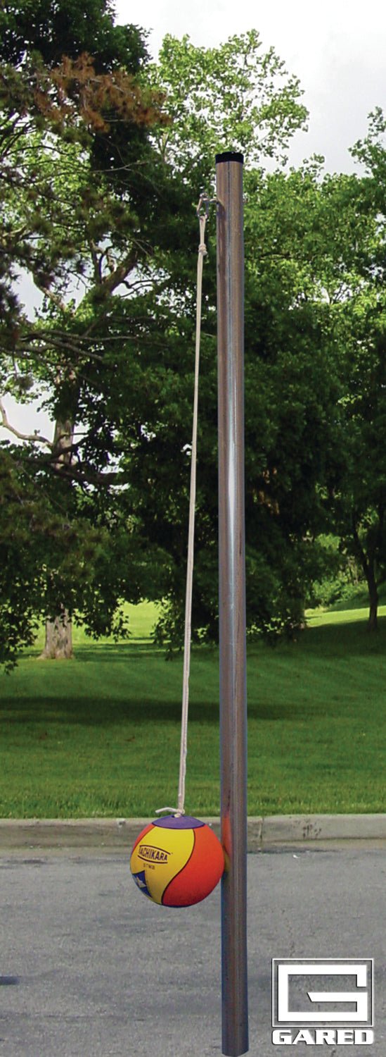 Gared Sleeved Tetherball System, 12' Removable Steel Post with Ball & Rope (GPS - 6812) - SchoolOutlet