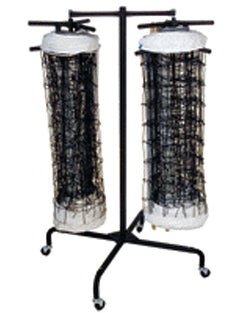 Gared Performance Sports Systems Double Net Storage Rack, Freestanding Trolley with Casters (GPS-9940)