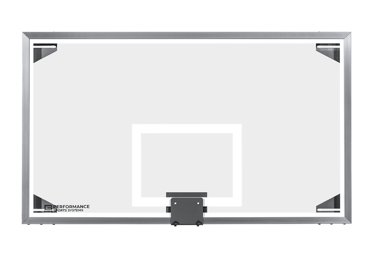 Gared Performance Sports Systems Main Court Competition Glass Basketball Backboard 42 x 72" High - Strength Frame (GPS - AFRG42) - SchoolOutlet