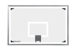 Gared Performance Sports Systems Oversized Aluminum - Framed Glass Basketball Backboard 48 x 72