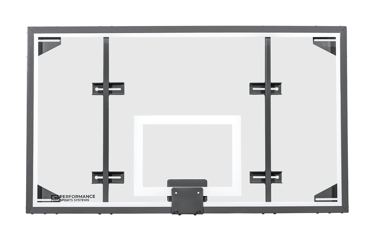 Gared Performance Sports Systems Recreational Conversion Glass Basketball Backboard 42 x 72" with Steel Frame (GPS - ARG) - SchoolOutlet