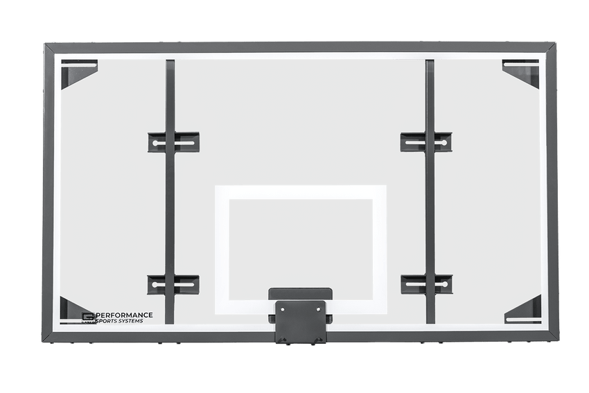Gared Performance Sports Systems Recreational Conversion Glass Basketball Backboard 42 x 72" with Steel Frame (GPS - ARG) - SchoolOutlet