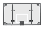 Gared Performance Sports Systems Recreational Conversion Glass Basketball Backboard 42 x 72