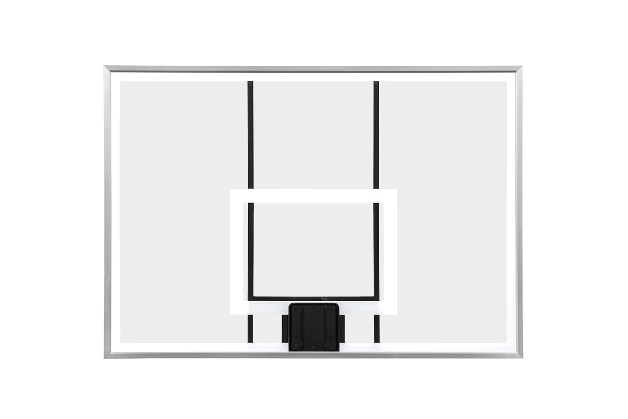 Gared Performance Sports Systems Outdoor Recreational Glass Basketball Backboard 42 x 60" with Steel Frame (GPS - BB60G38) - SchoolOutlet