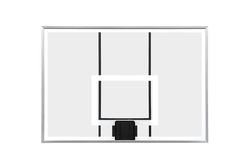 Gared Performance Sports Systems Outdoor Recreational Glass Basketball Backboard 42 x 60" with Steel Frame (GPS-BB60G38)