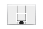 Gared Performance Sports Systems Outdoor Recreational Glass Basketball Backboard 42 x 60