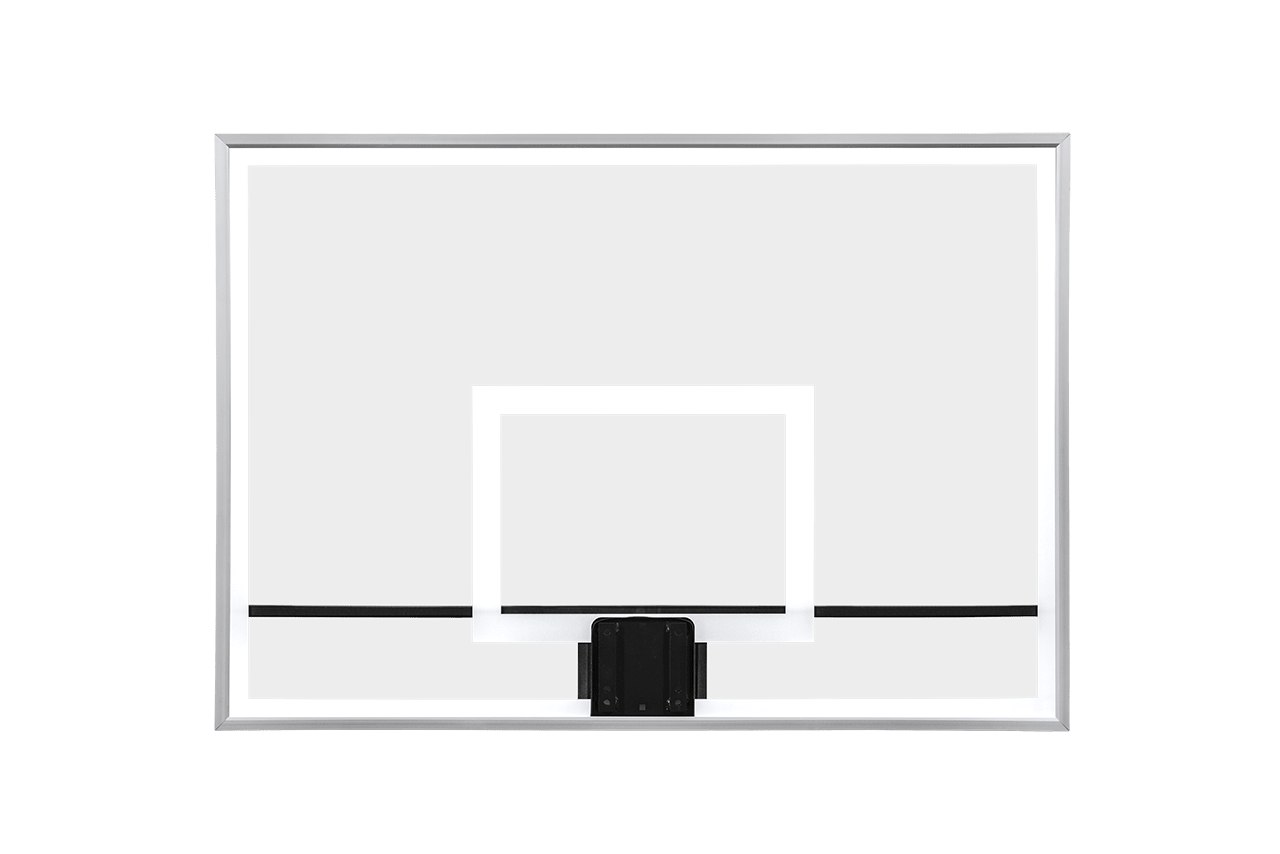 Gared Performance Sports Systems Outdoor Pro Style Glass Basketball Backboard 42 x 60" with Clearview Mount (GPS - BB60G38HH) - SchoolOutlet