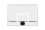 Gared Performance Sports Systems Outdoor Pro Style Glass Basketball Backboard 42 x 60