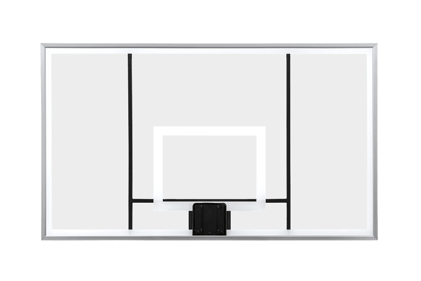 Gared Performance Sports Systems Outdoor Recreational Full Size Glass Basketball Backboard 42 x 72" with Steel Frame (GPS - BB72G50) - SchoolOutlet