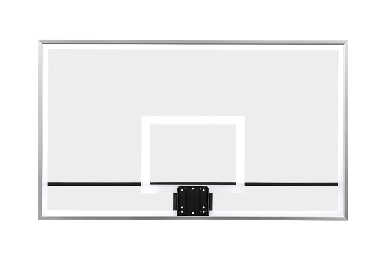 Gared Performance Sports Systems Outdoor Pro Style Full Size Glass Basketball Backboard 42 x 72" with Clearview Mount (GPS - BB72G50HH) - SchoolOutlet