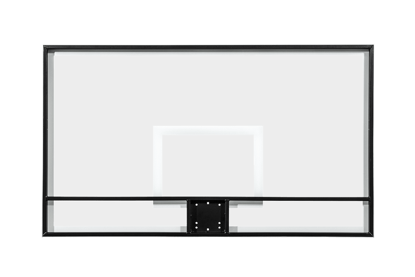 Gared Performance Sports Systems Outdoor Pro Style Full Size Glass Basketball Backboard 42 x 72" with Clearview Mount (GPS - BB72G50HH) - SchoolOutlet