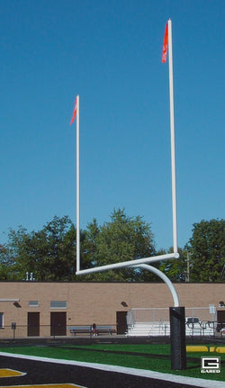 Gared High School Football Goalpost, 5-9/16" O.D. White Surface Mount (GPS-FGP601PW)