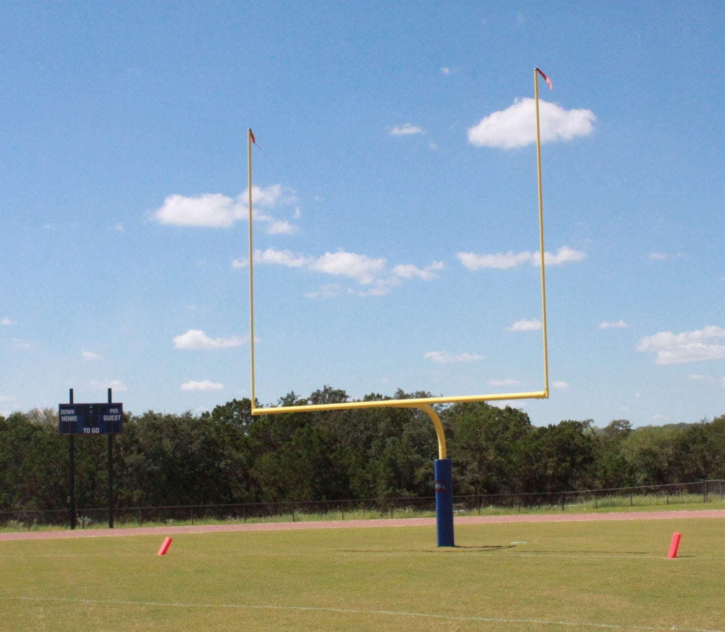 Gared College Football Goalpost, 5 - 9/16" O.D. Yellow Permanent/Sleeve Mount (GPS - FGP602SY) - SchoolOutlet