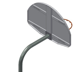 Gared Performance Sports Systems Economy Playground Gooseneck Basketball Post 3.5" O.D. with 3 Ft Extension Arm (GPS-GNA35)
