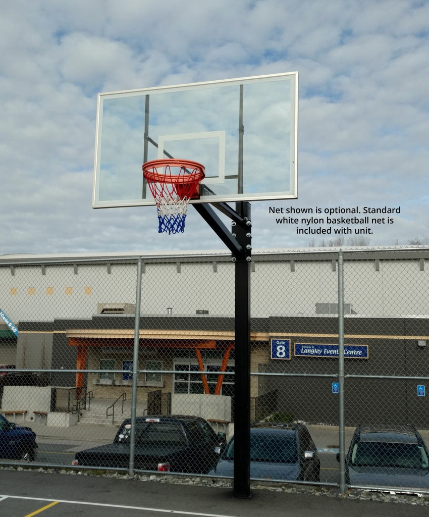 Gared Sports Endurance Polycarbonate Playground Basketball System 4 ft safe play area with Polycarbonate Backboard and Breakaway Double Rim (GPS - GP104PC72) - SchoolOutlet