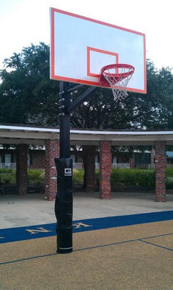 Gared Sports Endurance Steel Playground Basketball System 42'' x 60'' marked steel backboard 4 ft safe play area and Fixed Double Rim (GPS-GP104S60)