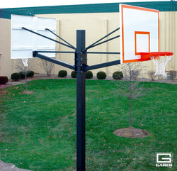 Gared Performance Sports Systems Endurance Dual Steel Playground Basketball System 6" Square Post with Dual Backboards and Fixed Double Rims (GPS-GP205S60)
