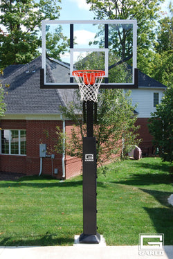 Gared Performance Sports Systems Collegiate Jam Adjustable Basketball Hoop 5" Post with Acrylic Backboard and Breakaway Rim (GPS-GP8A60DM)